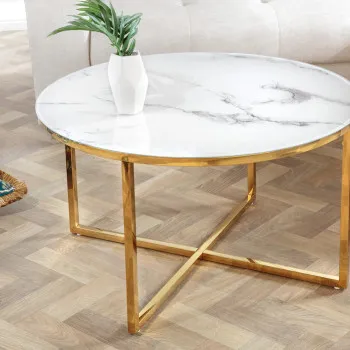 Konferenčný stôl 42160 Elegance Ø80cm Marble Look