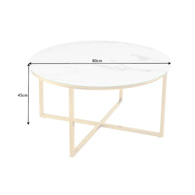Konferenčný stôl 42160 Elegance Ø80cm Marble Look
