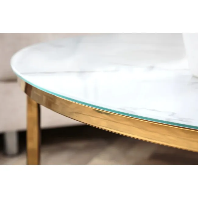Konferenčný stôl 42160 Elegance Ø80cm Marble Look
