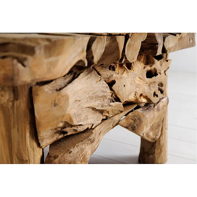 Konferenčný stôl Riverside 43199 80x80cm Drevo Teak