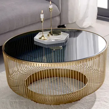 Konferenčný stôl Variation 43233 Ø80cm Gold