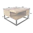 Konferenčný stôl Giant 43750 60x60cm Drevo Palisander