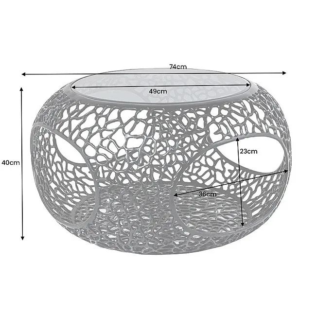 Konferenčný stôl Spin 44506 Ø75cm Aluminium Black