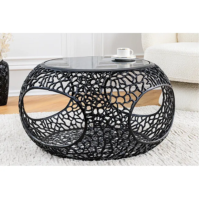 Konferenčný stôl Spin 44506 Ø75cm Aluminium Black