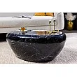 Konferenčný stôl Stone 44853 75x52cm Black marble look