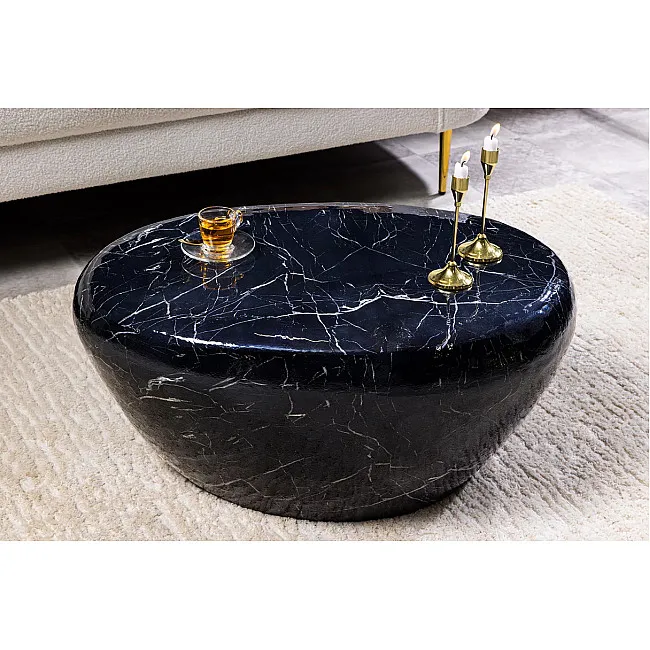 Konferenčný stôl Stone 44853 75x52cm Black marble look