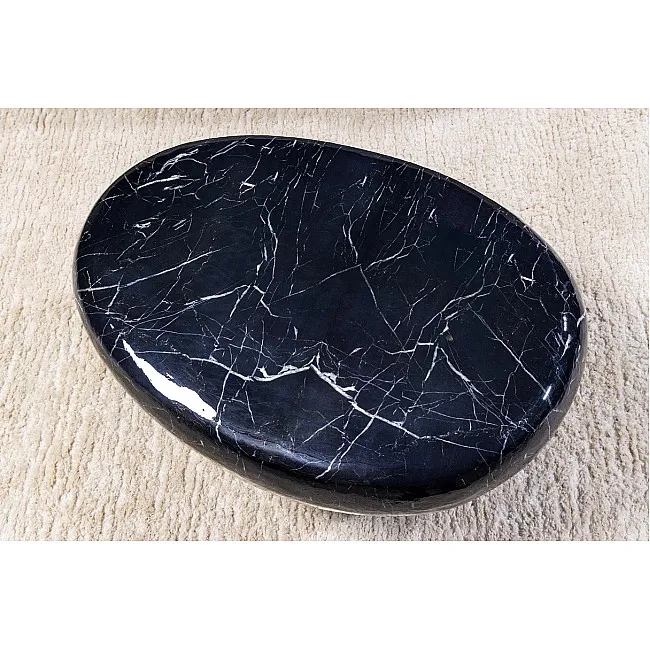 Konferenčný stôl Stone 44853 75x52cm Black marble look