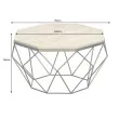 Konferenčný stôl Diamond 45204 Ø70cm Travertine