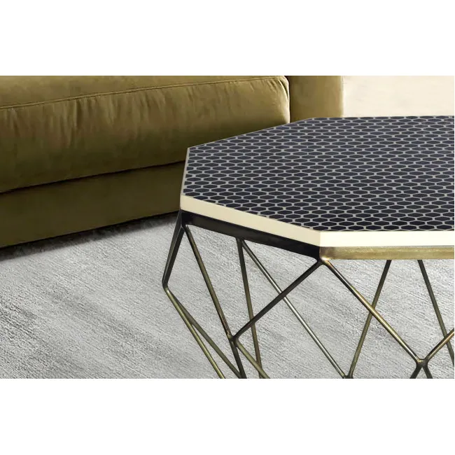 Konferenčný stôl Diamond 45215 Ø70cm Mosadz