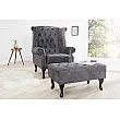 Kreslo 37473 Chesterfield Antik šedá