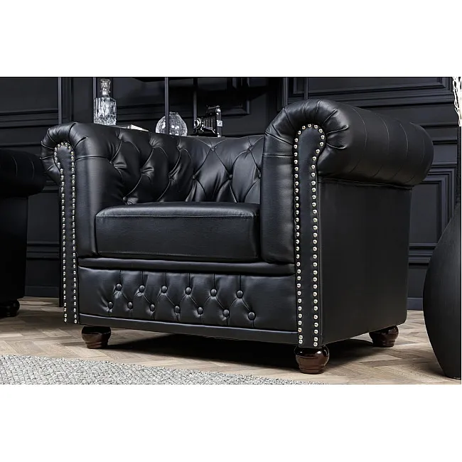 Kreslo 41448 Chesterfield Antique Čierna