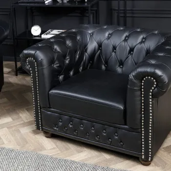 Kreslo 41448 Chesterfield Antique Čierna