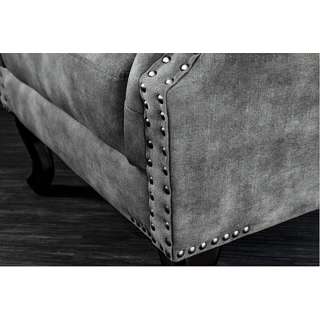 Kreslo 43520 Chesterfield Zamat šedá