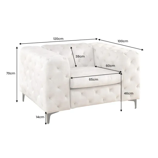 Kreslo 45985 Modern Barock Zamat Champagner