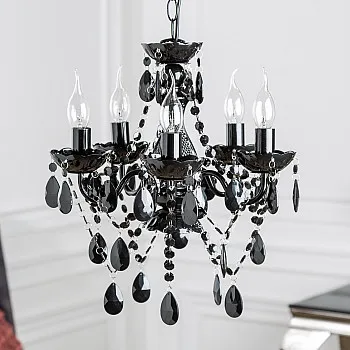 Luster 7228 5-Ramien čierny