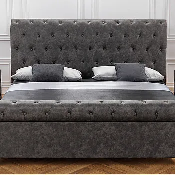 Posteľ 40605 160x200cm Kensington Microfaser Tmavošedá