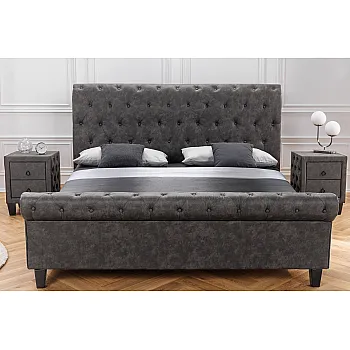 Posteľ 40605 160x200cm Kensington Microfaser Tmavošedá