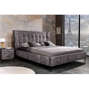 Posteľ 41669 160x200cm Boutique Zamat Tmavošedá