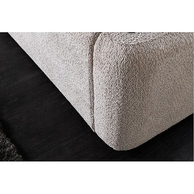 Posteľ 45332 Art Deco 180x200cm Bouclé Sivá + úložný prestor
