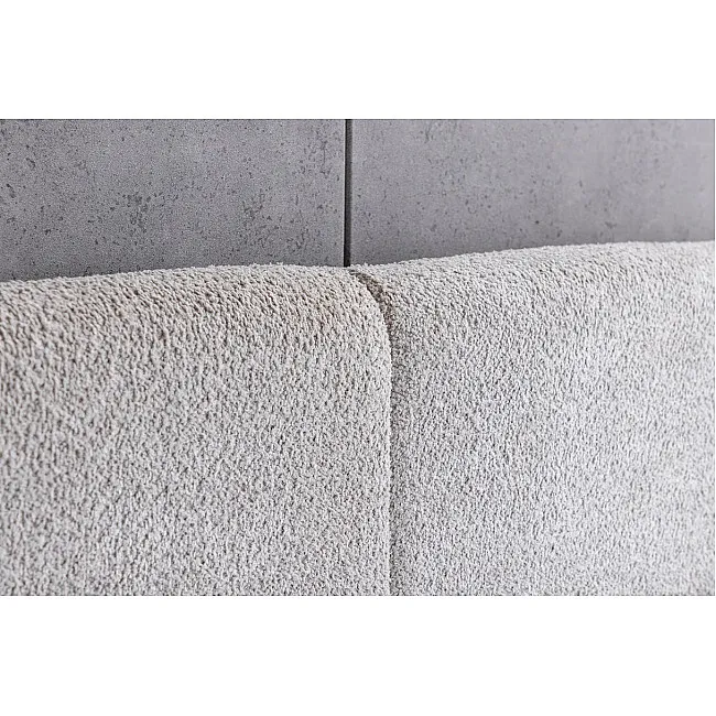 Posteľ 45332 Art Deco 180x200cm Bouclé Sivá + úložný prestor