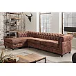 Rohová sedacia súprava 40611 Chesterfield - Antik Hnedá