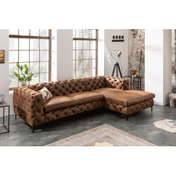 Rohová sedacia súprava 40667 Modern Barock - Antik Hnedá