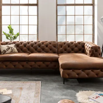 Rohová sedacia súprava 40667 Modern Barock - Antik Hnedá