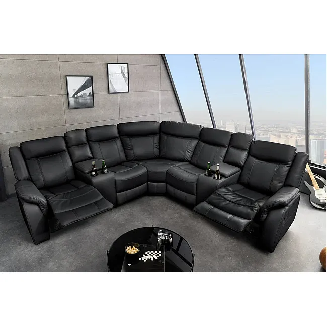 Rohová sedacia súprava Relax 47590 Hollywood - Čierna