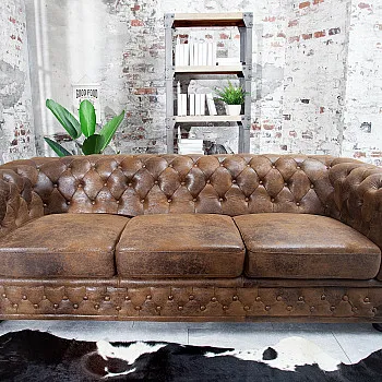Sedacia súprava 17382 Chesterfield 3-sedenie Antik hnedá