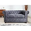 Sedacia súprava 37390 Chesterfield 2-sedenie Antik šedá