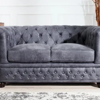 Sedacia súprava 37390 Chesterfield 2-sedenie Antik šedá