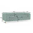 Sedacia súprava 39312 240cm Modern Barock - Zamat Smaragdovozelená