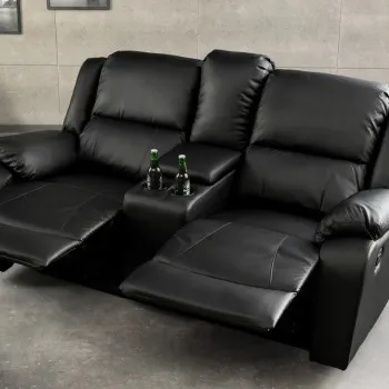 Sedacia súprava Relax 39474 Hollywood 2-sedenie Čierna