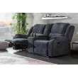 Sedacia súprava Relax 39979 Hollywood 2-sedenie Tmavošedá látka