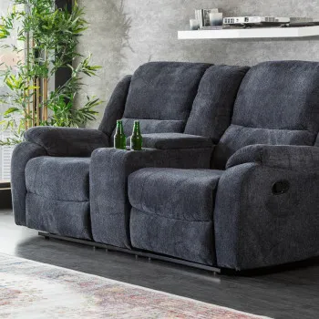 Sedacia súprava Relax 39979 Hollywood 2-sedenie Tmavošedá látka