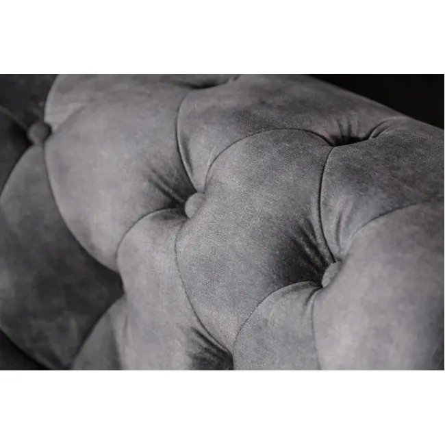 Sedacia súprava 41215 Chesterfield 3-sedenie Zamat Šedá