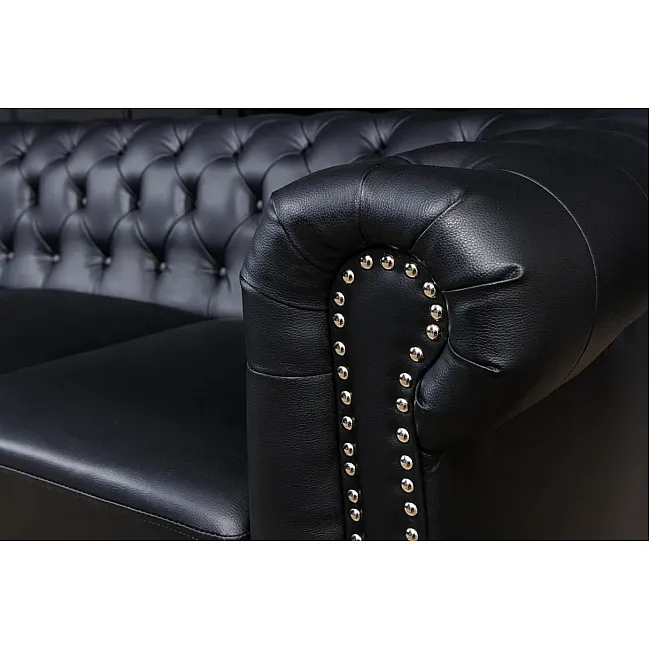 Sedacia súprava 41447 Chesterfield 3-sedenie Antique Čierna