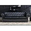 Sedacia súprava 41447 Chesterfield 3-sedenie Antique Čierna
