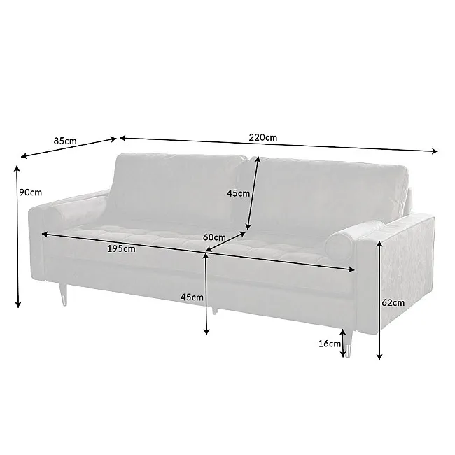 Sedacia súprava 42139 220cm Cozy - Antik šedá