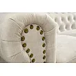 Sedacia súprava 42310 Chesterfield 3-sedenie Zamat Champagner