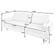Sedacia súprava 42703 220cm Cozy - Teddy látka biela