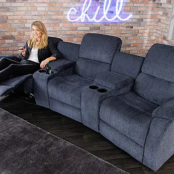 Sedacia súprava Relax 42814 Hollywood 3-sedenie Tmavošedá látka