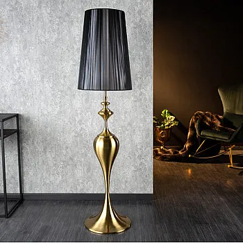 Stojaca lampa 41526 Lux III Čierna-zlatá