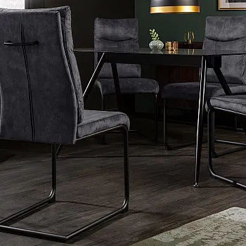 Stolička 41168 Comfort Zamat Šedá