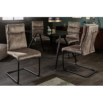 Stolička 41172 Comfort Zamat Taupe antik
