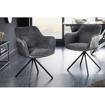Stolička 44155 Verona látka Tmavošedá + Zamat