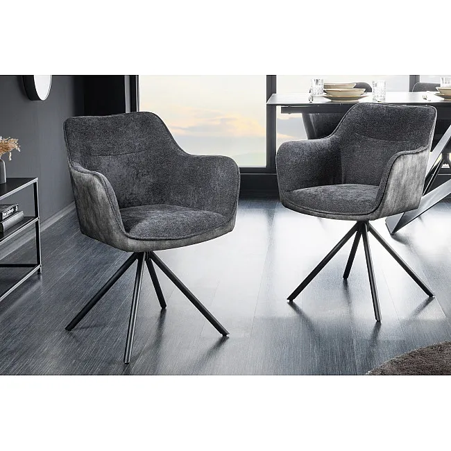 Stolička 44155 Verona látka Tmavošedá + Zamat