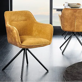 Stolička 44157 Verona látka Svetlo Žltá + Zamat