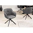 Stolička 45860 Euphoria Šedá kožená - otočná