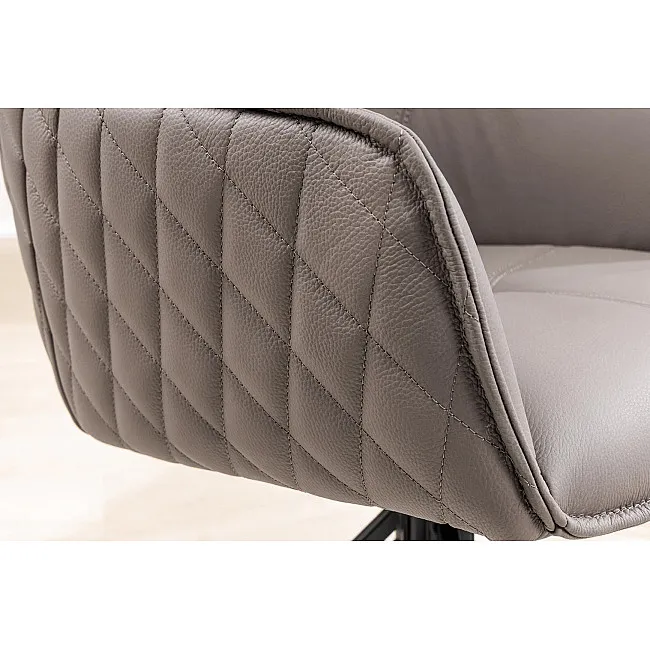 Stolička 45862 Euphoria Taupe kožená - otočná